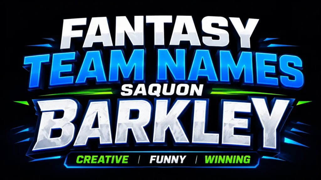 fantacy team names saquon barkley