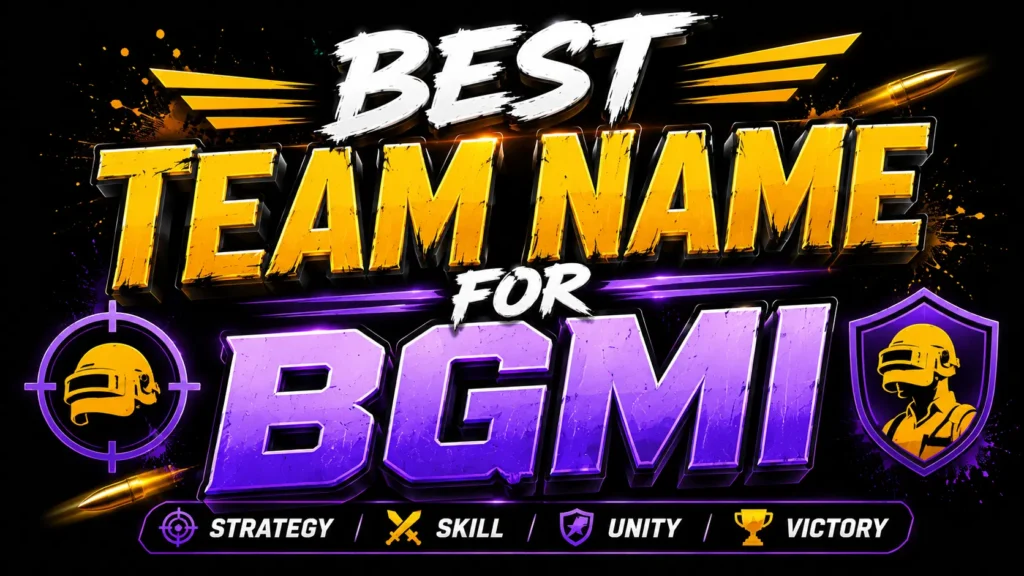 Best Team Name for BGMI: Creative, Stylish, and Winning Squad Ideas