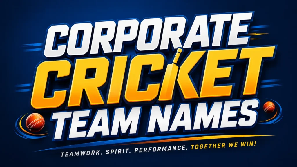 Corporate Cricket Team Names: Creative Ideas That Build Team Spirit and Workplace Identity