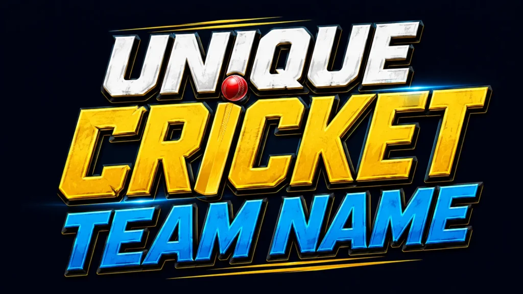 Unique Cricket Team Name Ideas That Make Your Team Stand Out