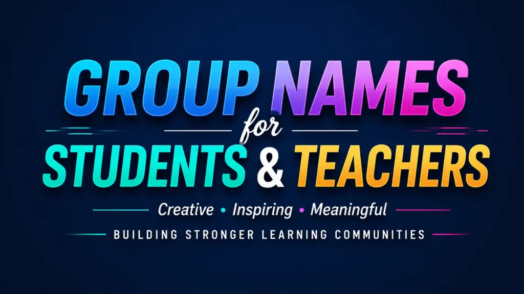 group name for students and teachers
