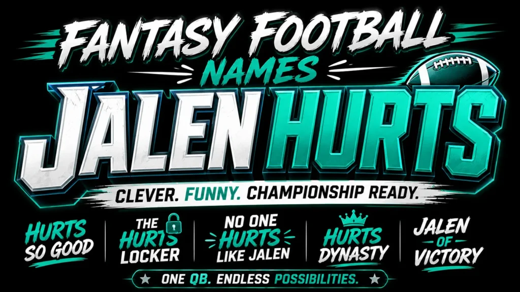 Fantasy Football Names Jalen Hurts: Creative, Funny, and Championship-Worthy Ideas