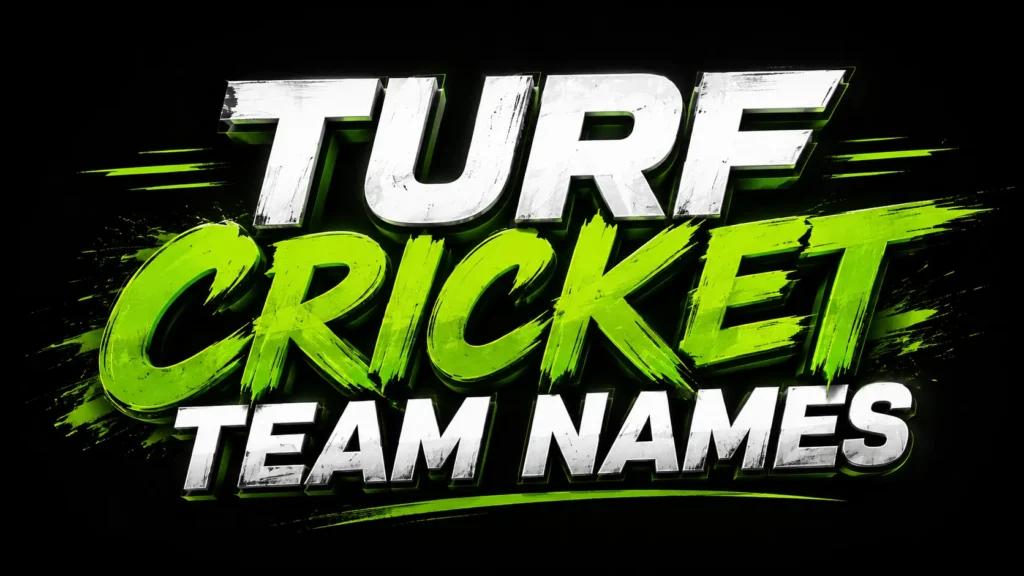 Turf Cricket Team Names: Creative, Funny, and Powerful Ideas for Every Squad