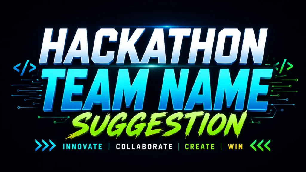 Hackathon Team Name Suggestion: Creative, Smart, and Memorable Ideas for Winning Teams