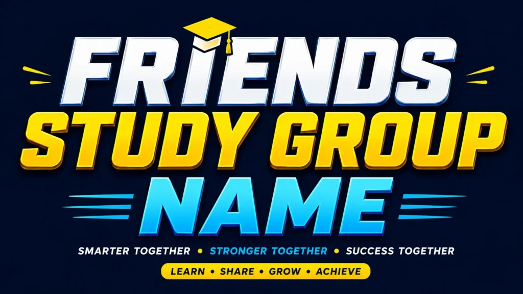 Friends Study Group Name: 250+ Creative, Funny, and Motivational Ideas for Every Group